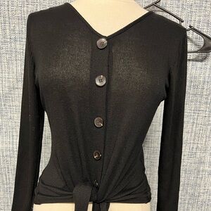 Vince Camino Black Long Sleeve Top